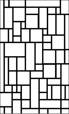 Composition With Gray And Light Brown, 1918 After Piet Mondrian Coloring Page